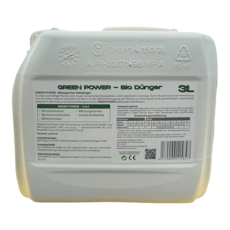 S&R Organics GreenPower 5in1 Bio-Dünger 3 l